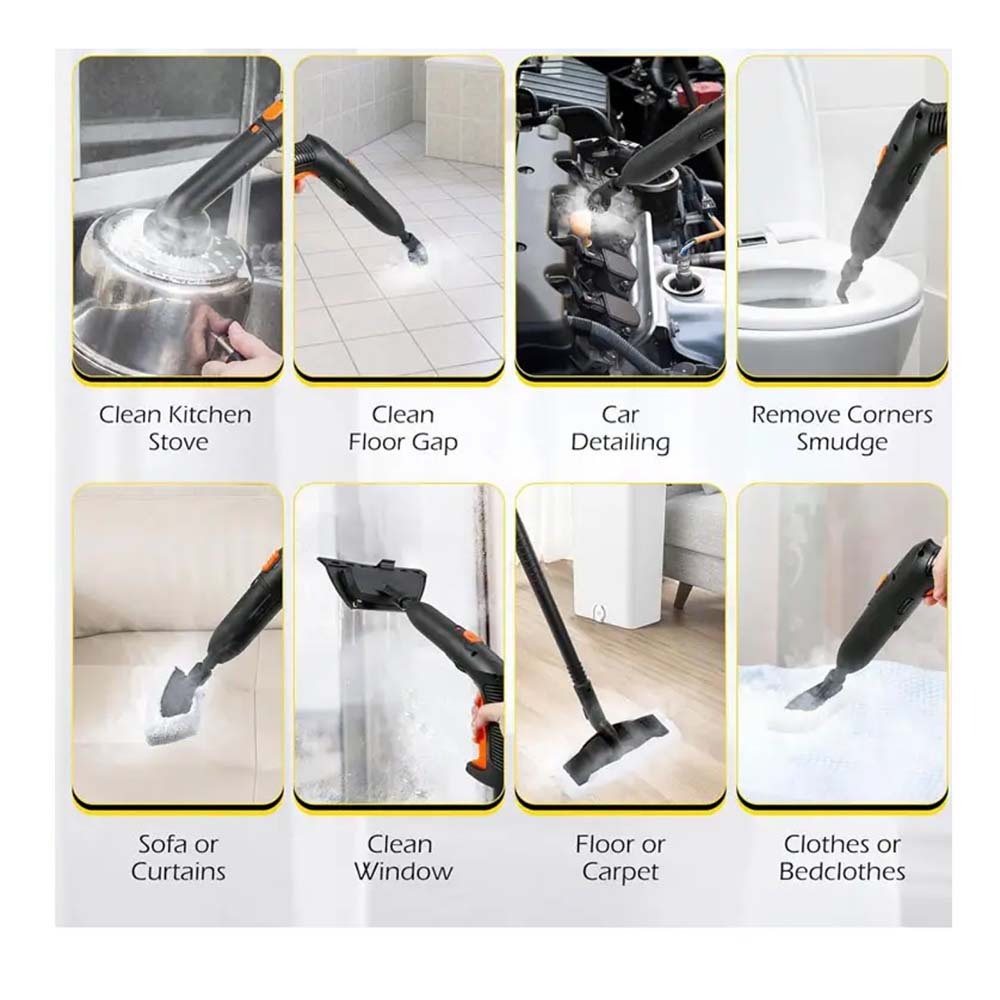 High Pressure Multi-purpose Steam Cleaner Ikono IK-8620 OEM Supply,Ikono Cleaning Appliance,5Bar Steam Cleaner IK-8620 360° Rotating Brush 2L Stainless Tank OEM