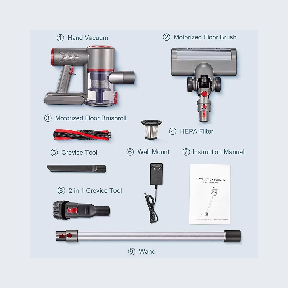 Cordless Dry and Wet Stick Vacuum Cleaner IK-S108B With Mop OEM Supply,Ikono Cleaning Appliance,Cordless Dry and Wet Stick Vacuum Cleaner IK-S108B With Mop OEM Supply