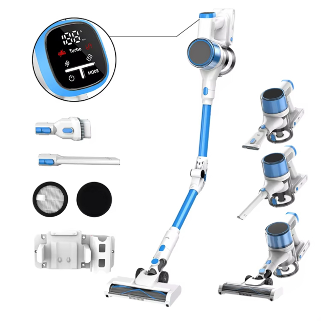 Cordless Vacuum Cleaner No Hair Tangles Ikono IK-VC600C for Carpet Cleaning,Ikono Cleaning Appliance,180W Brushless Foldable Vacuum Cleaner With Optional Water Tank