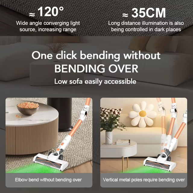 Cordless Vacuum Cleaner No Hair Tangles Ikono IK-VC600C for Carpet Cleaning,Ikono Cleaning Appliance,180W Brushless Foldable Vacuum Cleaner With Optional Water Tank