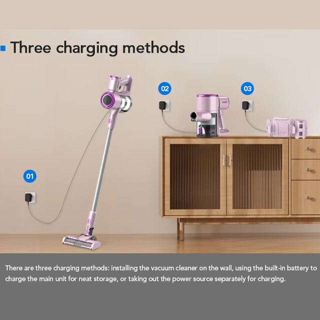 Cordless Stick Vacuum Cleaner Ikono Ik-VC601A For Cars Home,Ikono Cleaning Appliance,IK-VC601A 180W Cordless Vacuum 13KPa HEPA Handheld Cleaner