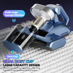 Electric Mattress Bed Vacuum Ultrasonic Cleaner Dust Mite Sensor Remover Dry Cyclone Technology UV Light Portable Handheld,Ikono Cleaning Appliance,Digital Display Ultrasonic UV Mattress Dust Mite Vacuum Cleaner