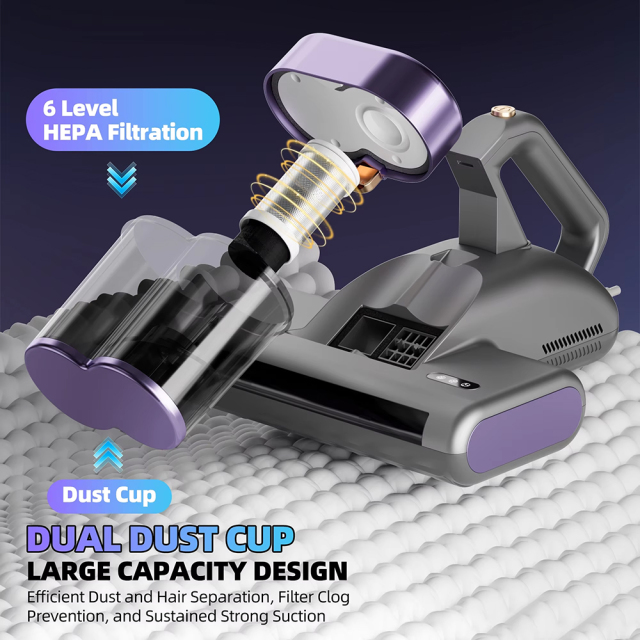 Mattress Vacuum Cleaner With Ultraviolet Uv Light Ikono IK-MVC307 Wholesale,Ikono Cleaning Appliance,500W 14Kpa Mattress Vacuum, UV-C Ultrasonic & Hot Air