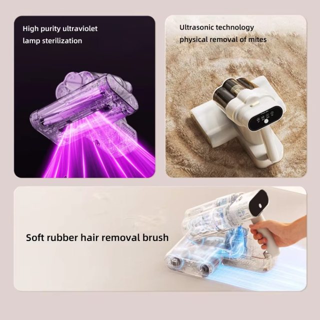 Mattress Vacuum Cleaner Mite Remover UV Light Ikono Ik-mvc308 OEM Supply,Ikono Cleaning Appliance,Ultrasonic UV Mattress Dust Mite Vacuum,with hot air.