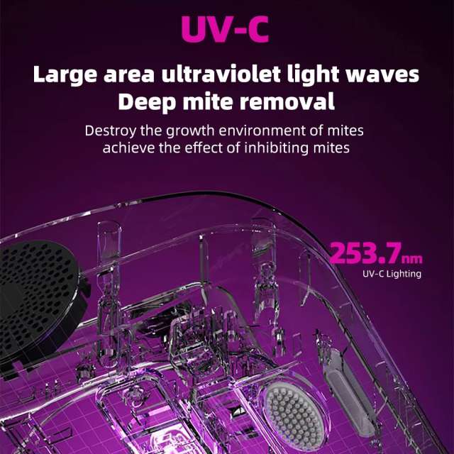 Dust Mite Controller 12000Pa UV Vacuum Cleaner for Mattress,Ikono Cleaning Appliance,400W 12kPa UV Light Dust Mite Controller HEPA Vacuum Cleaner