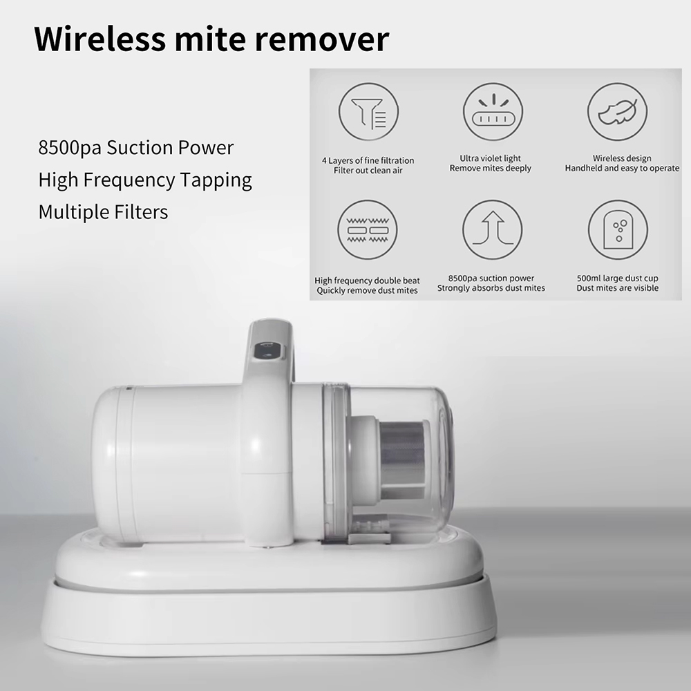 Cordless Handheld UV Vacuum Cleaner Household Dust Mite Remover,Ikono Cleaning Appliance,Cordless Handheld UV Vacuum Cleaner  Dust Mite Remover