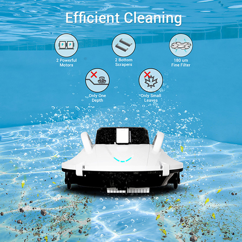 Cordless Robotic Pool Vacuum Cleaner - 80 Sqm ABS Automatic Pool Robot OEM Supply,Ikono Cleaning Appliance,Cordless Robotic Pool Cleaner Automatic Pool Cleaning Robot