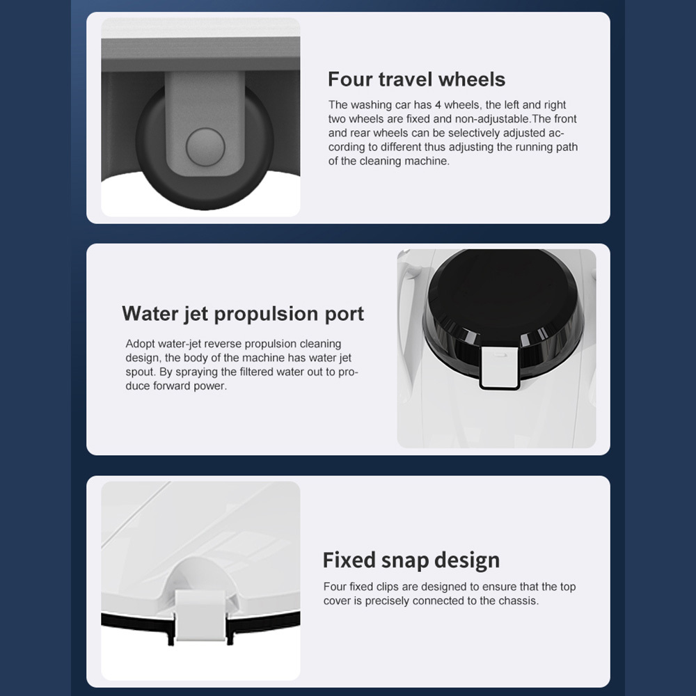 Cordless Robotic Pool Vacuum Cleaner - 80 Sqm ABS Automatic Pool Robot OEM Supply,Ikono Cleaning Appliance,Cordless Robotic Pool Cleaner Automatic Pool Cleaning Robot