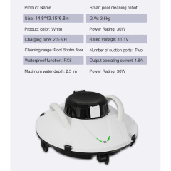 Cordless Robotic Pool Vacuum Cleaner - 80 Sqm ABS Automatic Pool Robot OEM Supply,Ikono Cleaning Appliance,Cordless Robotic Pool Cleaner Automatic Pool Cleaning Robot