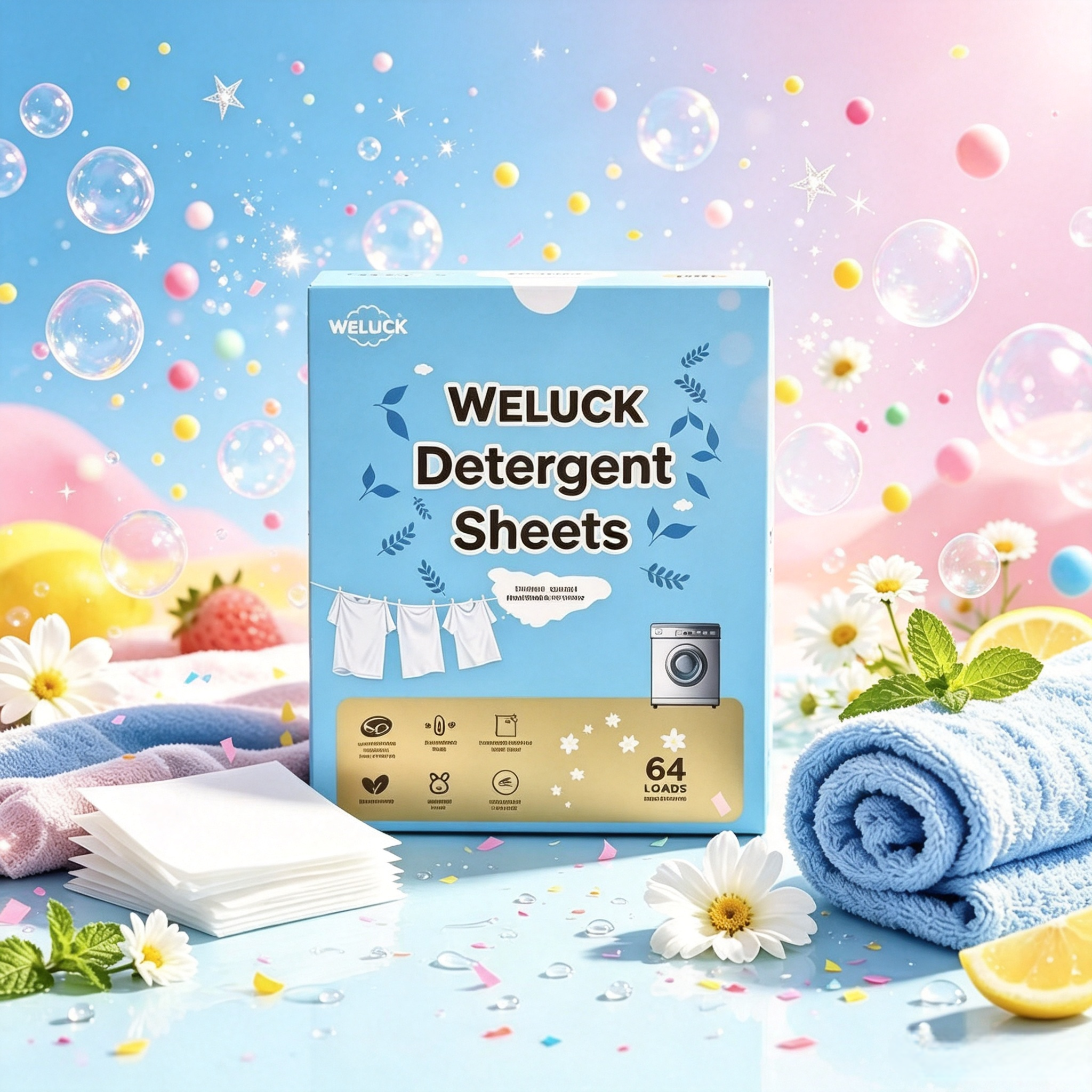 Laundry Detergent Sheets 32 Sheets,gzxidi,Laundry Detergent Sheets