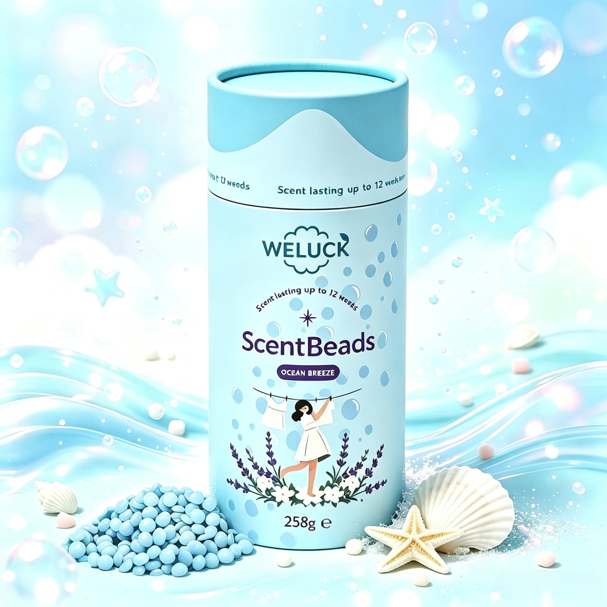Laundry Scent Beads Ocean Breeze 258g,gzxidi,Lavender Scent Beads Ocean Breeze 258g