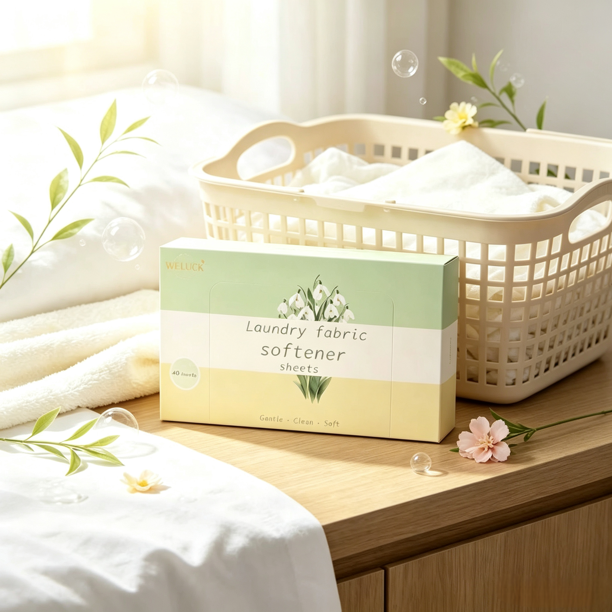 Laundry Fabric Softener Sheets 40 Sheets,gzxidi,Laundry Fabric Softener Sheets 40 Sheets