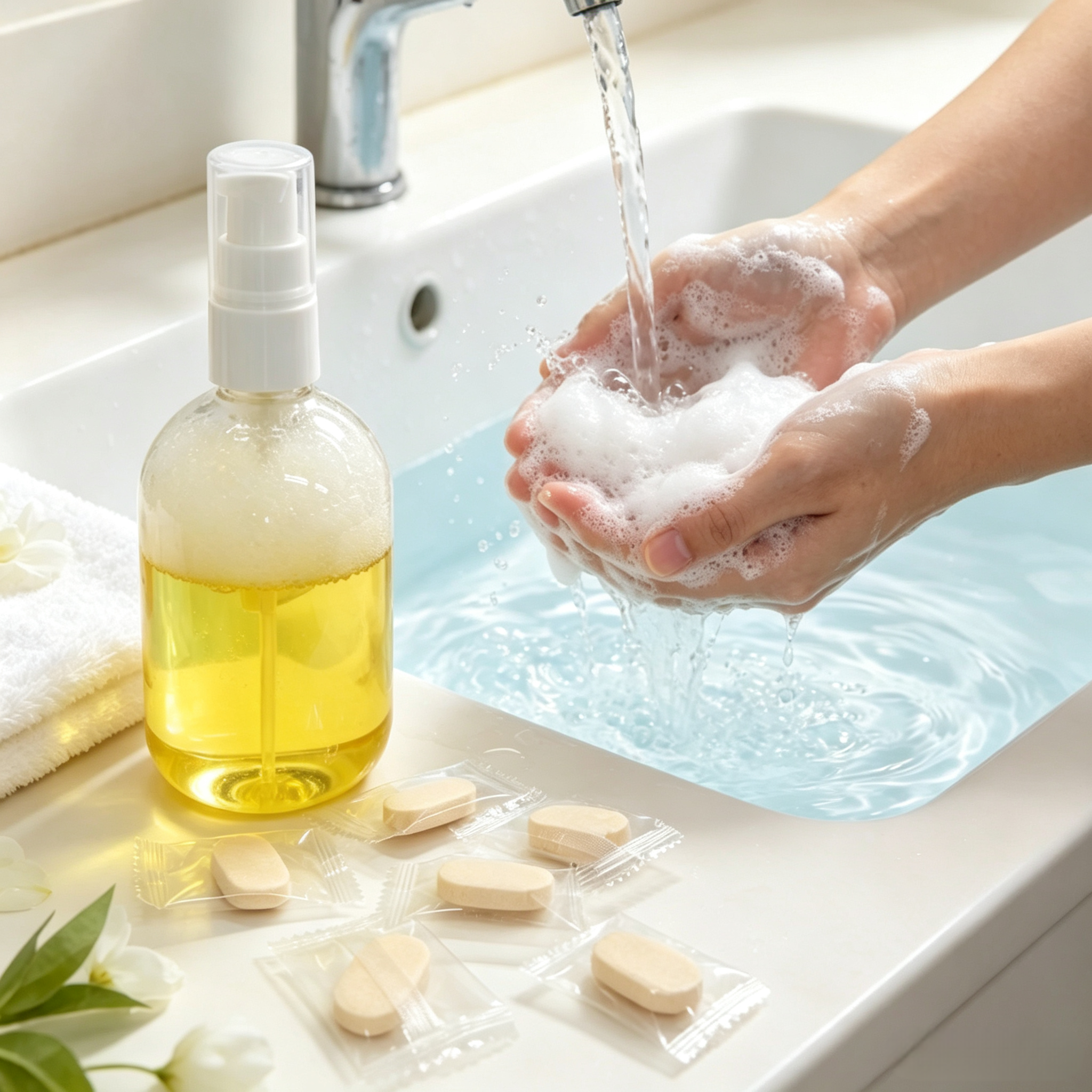 Hand Wash Effervescent Tablets Lemon 4g,gzxidi,Hand Wash Effervescent Tablets 4g