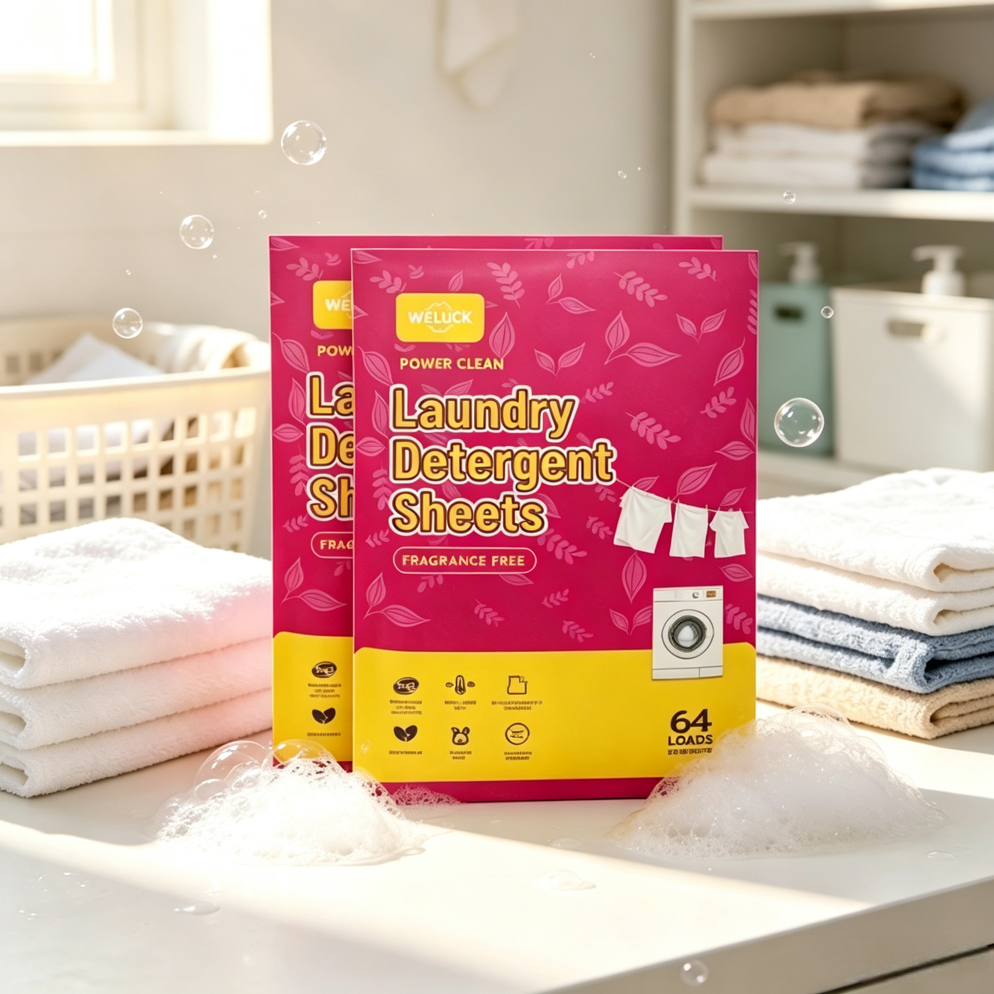 Laundry Detergent Sheets Lavender 32 Sheets,gzxidi,Laundry Detergent Sheets Lavender 32 Sheets