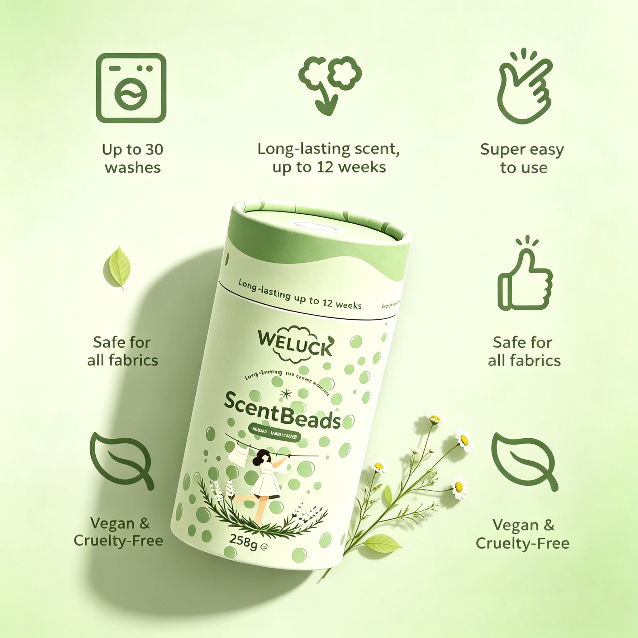 Laundry Scent Beads Herbal  258g,gzxidi,Laundry Scent Booster Beads