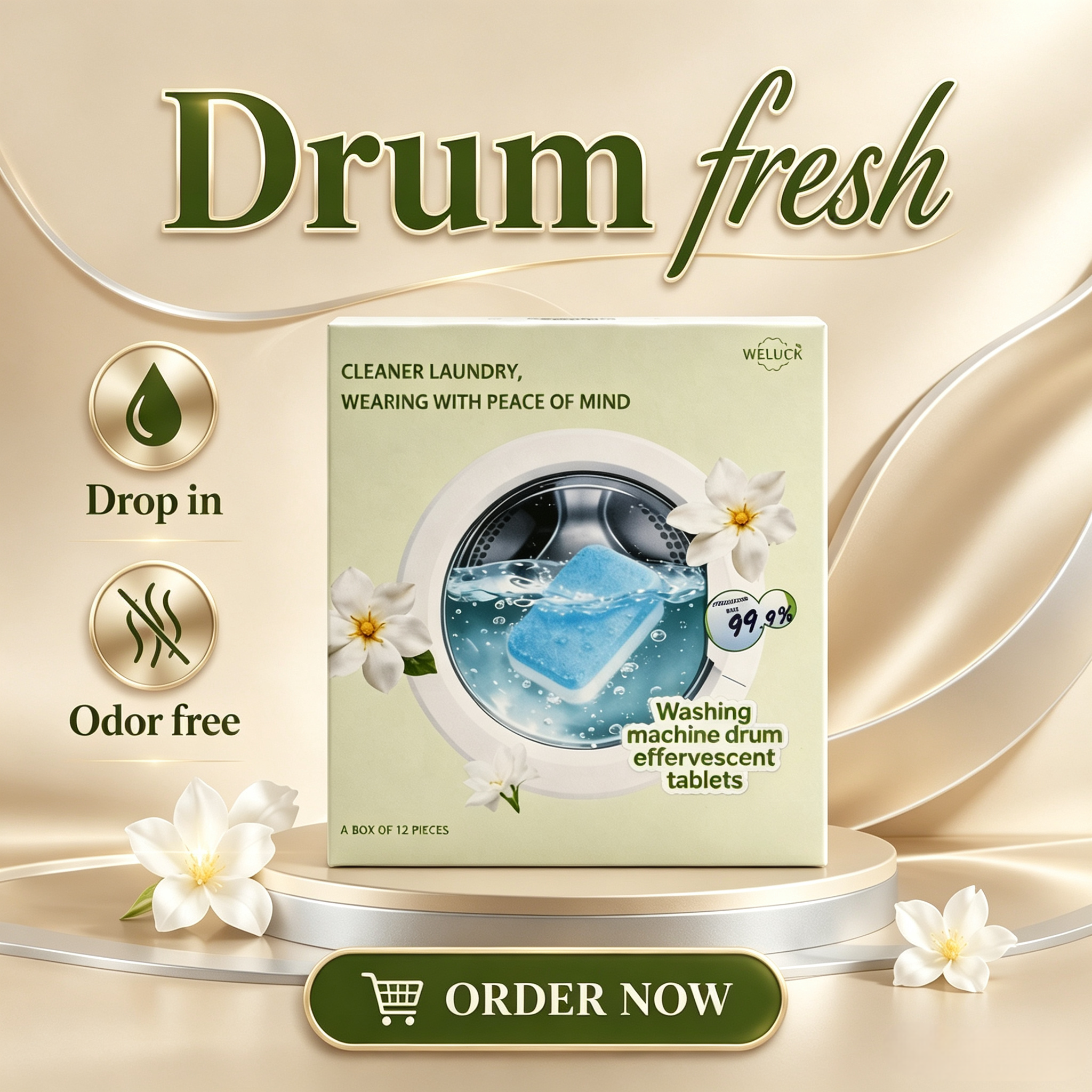 Washing Machine Drum  Tablets 12 Pieces,gzxidi,Washing Machine Drum  Tablets 12 Pieces