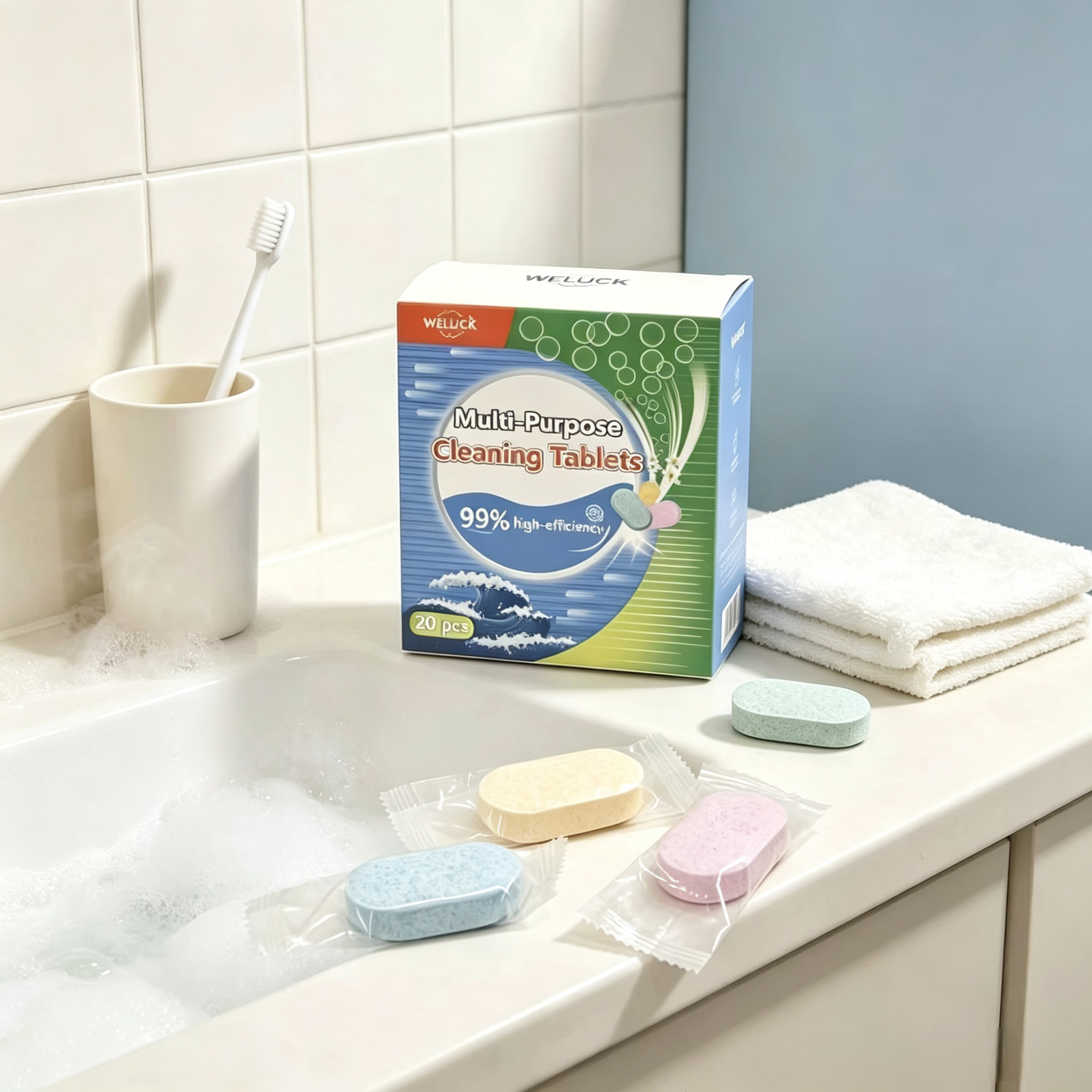 Multi-Purpose Cleaning Tablets 20 PCS,gzxidi,Multi-Purpose Cleaning Tablets 20 PCS