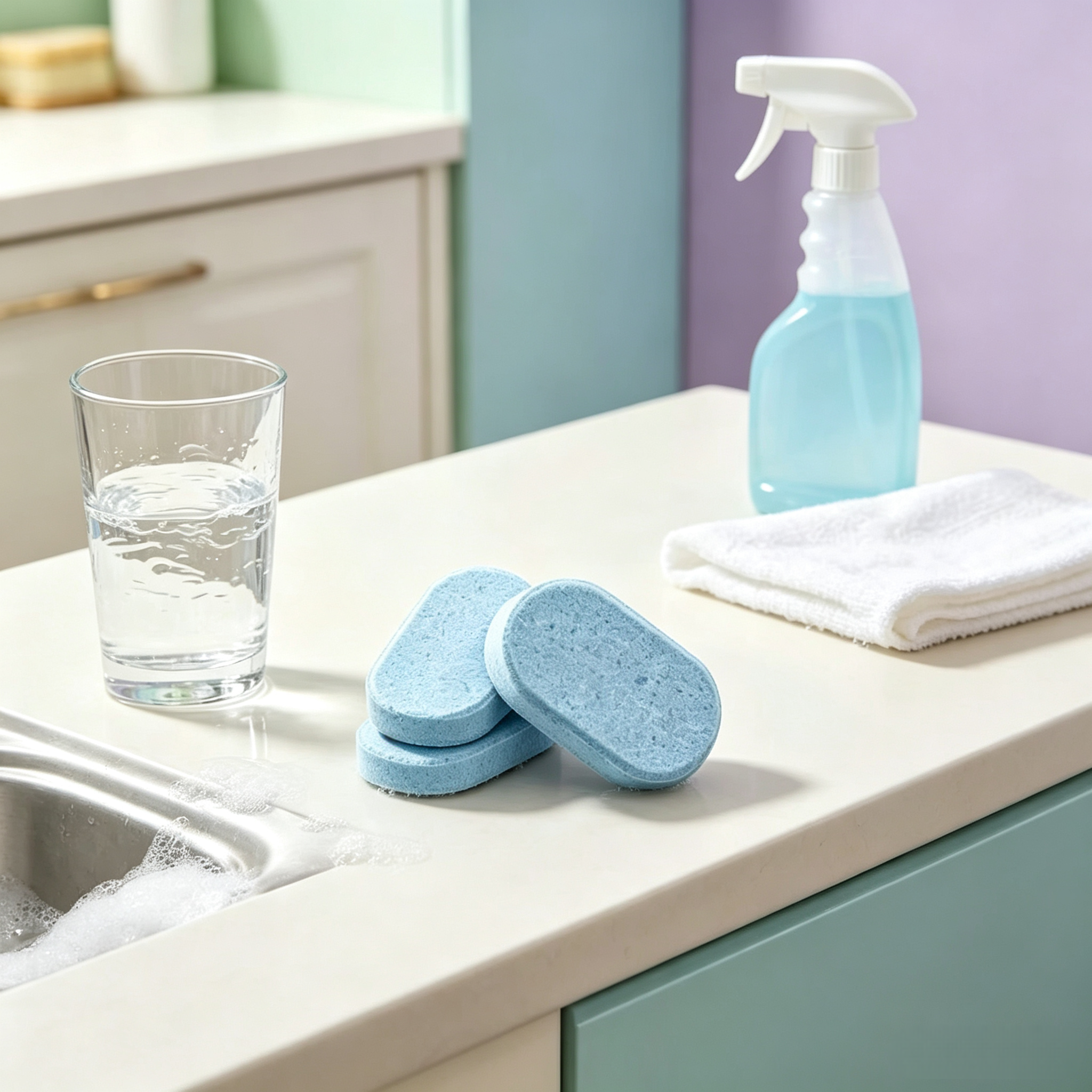 Multi‑Purpose Cleaning Tablets, Lemon / Ocean / Rose 8g,gzxidi,Multi‑Purpose Cleaning Tablets, Lemon / Ocean / Rose 8g