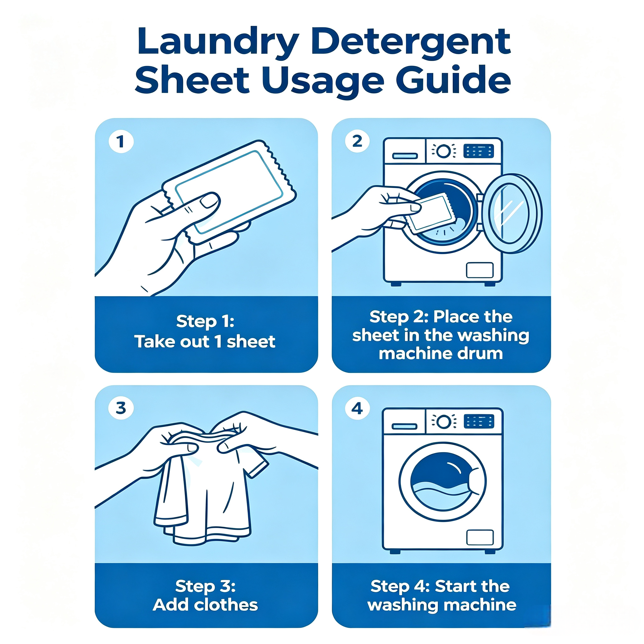 Laundry Detergent Sheets Ocean 3.5g,gzxidi,Laundry Detergent Sheets Ocean 3.5g