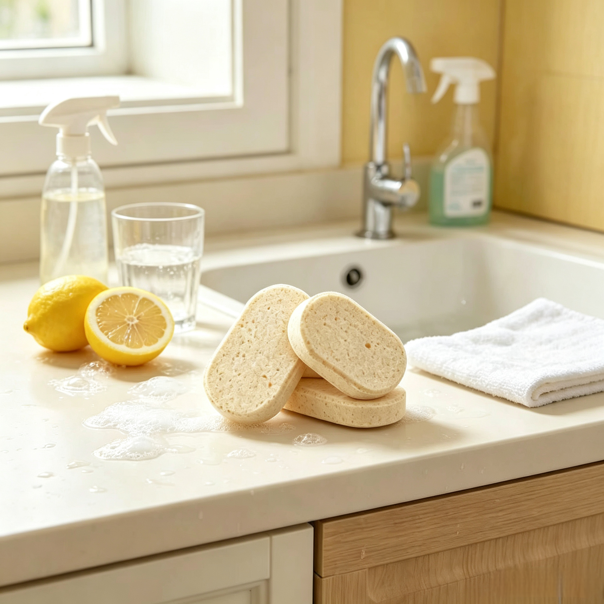 Multi‑Purpose Cleaning Tablets, Lemon / Ocean / Rose 8g,gzxidi,Multi‑Purpose Cleaning Tablets, Lemon / Ocean / Rose 8g