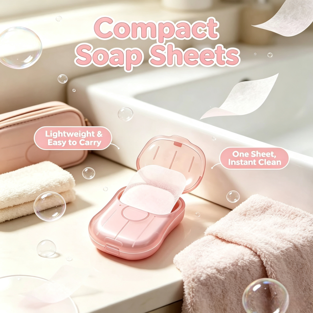 Hand Wash Soap Sheets Rose 50 Sheets,gzxidi,Hand Wash Soap Sheets Rose 50 Sheets