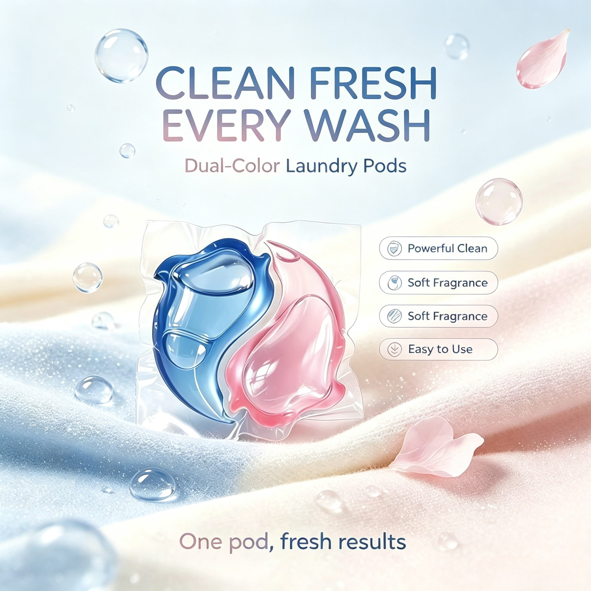 Dual‑chamber Laundry Detergent Pods 10g,gzxidi,2‑Chamber Laundry Detergent Pods 10g