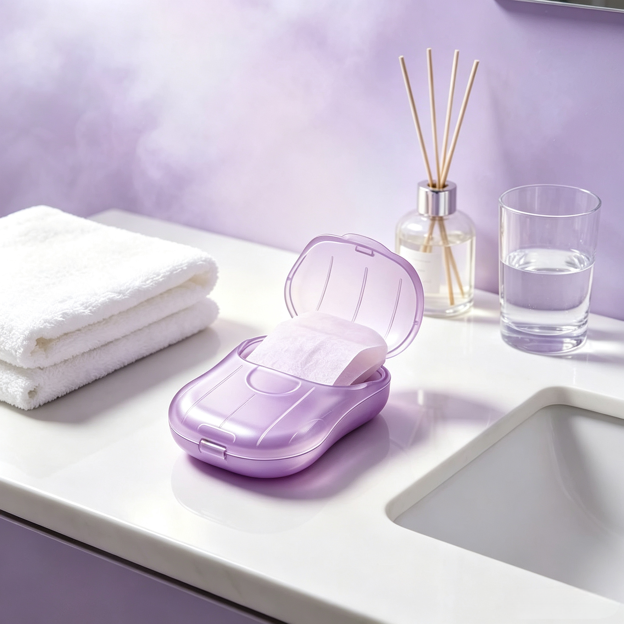 Hand Wash Soap Sheets Lavender 50 Sheets,gzxidi,Hand Wash Soap Sheets Lavender 50 Sheets
