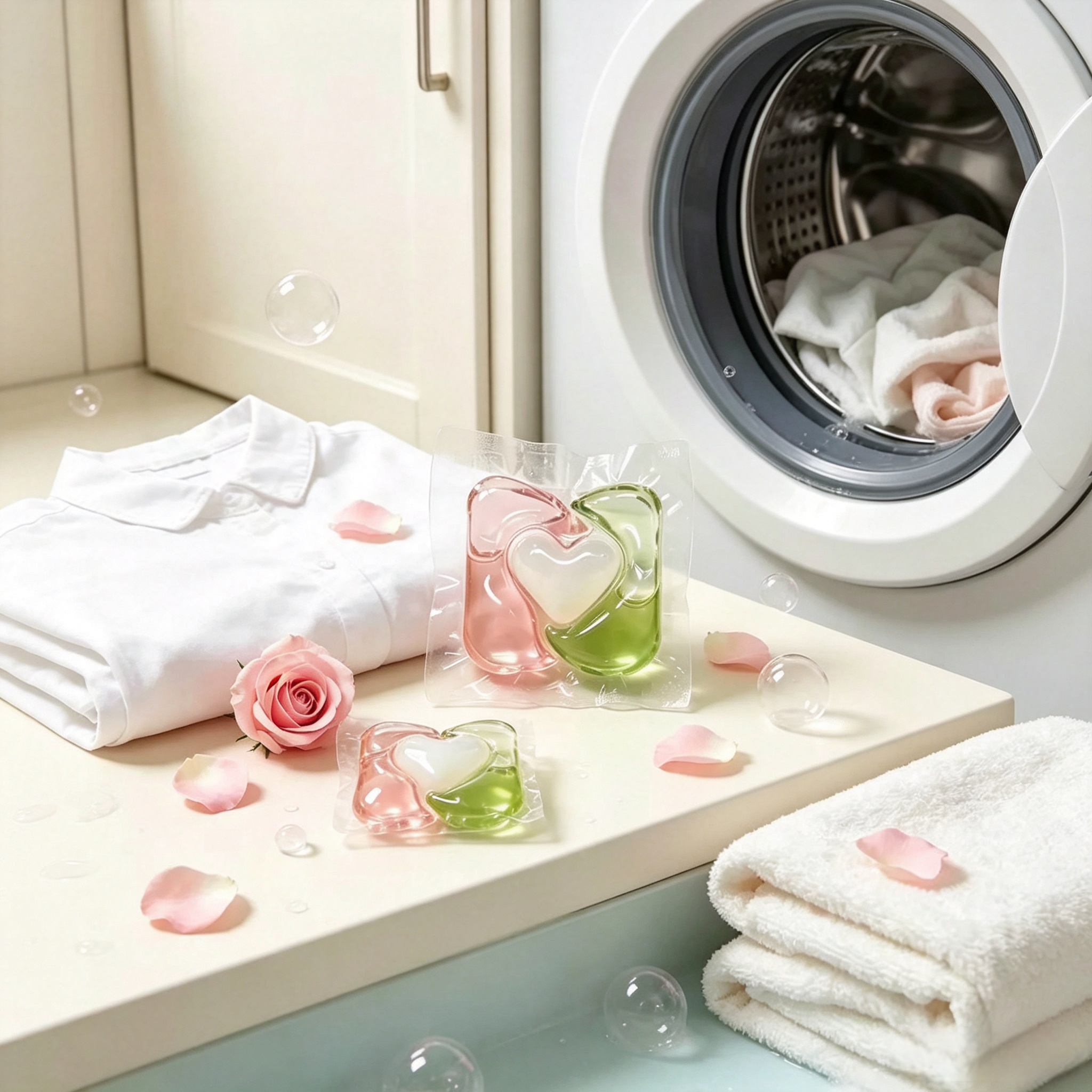 3‑Chamber Laundry detergent pods Rose 10g,gzxidi,3‑Chamber Laundry detergent pods Rose 12g