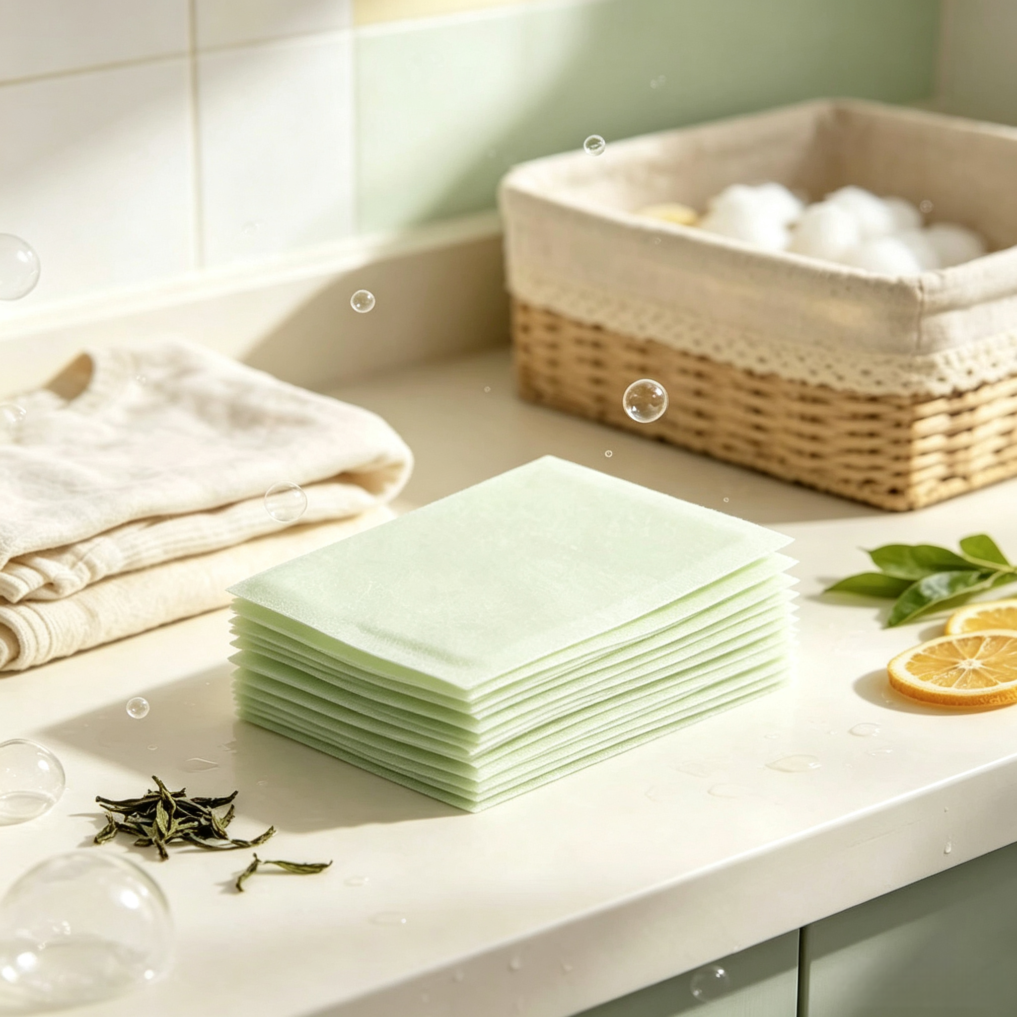 Laundry Detergent Sheets Green Tea 3.5g,gzxidi,Laundry Detergent Sheets Green Tea 3.5g