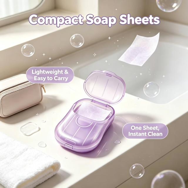 Hand Wash Soap Sheets Lavender 50 Sheets,gzxidi,Hand Wash Soap Sheets Lavender 50 Sheets