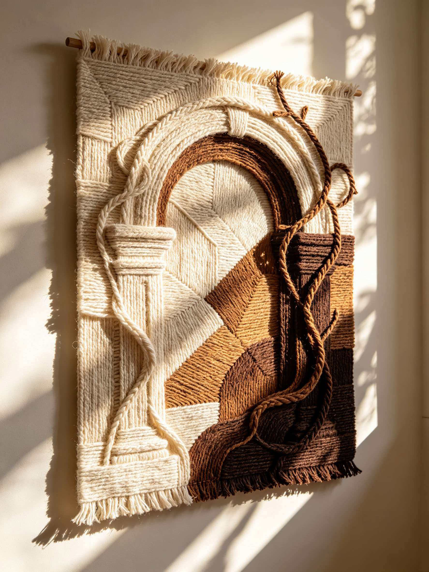 Handmade Macrame Cotton Wall Hanging, Boho Rustic Home Wall Decor,www.kongzeglobal.com,Handmade Macrame Cotton Wall Hanging, Boho Rustic Home Wall Decor-www.kongzeglobal.com