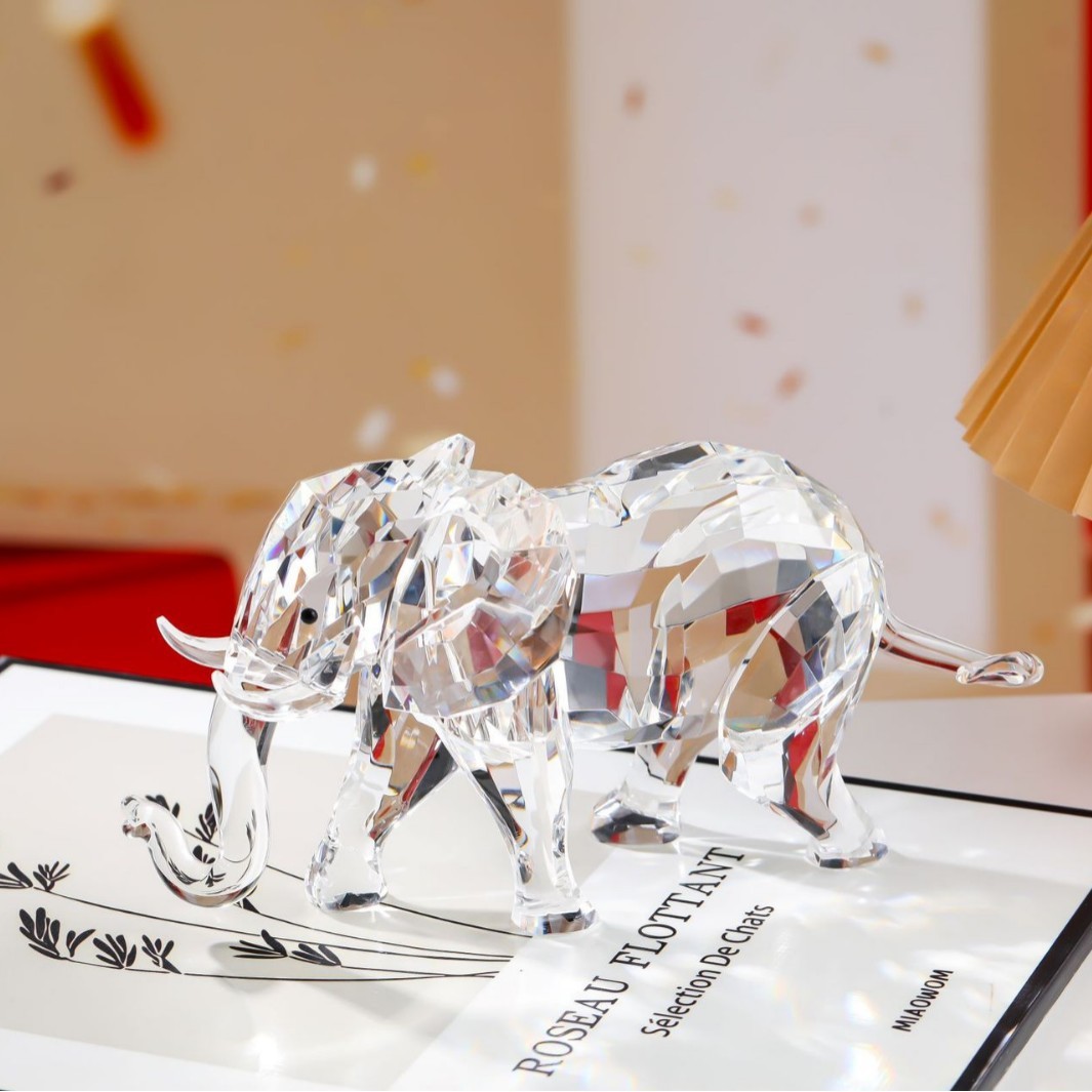 Light luxury K9 crystal elephant simple high-end crafts living room foyer dining table wine cabinet room decoration light luxury high-end,www.kongzeglobal.com,Light luxury K9 crystal elephant simple high-end crafts living room foyer dining table wine cabinet room decoration light luxury high-end-www.kongzeglobal.com