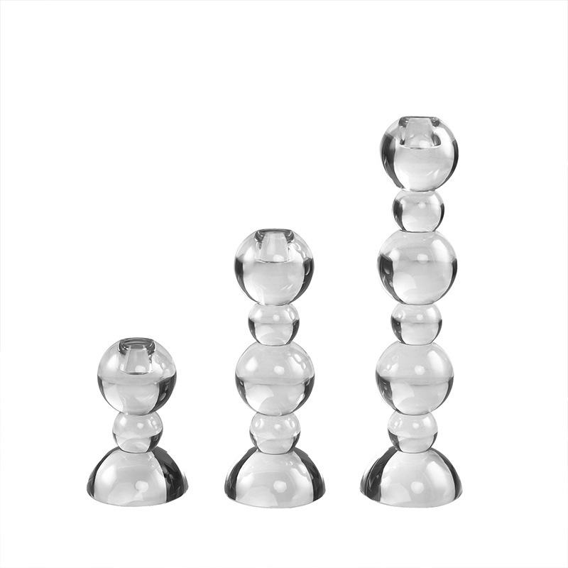 K9 Crystal Stacked Spherical Candle Holder - Modern Minimalist Home Decor,www.kongzeglobal.com,K9 Crystal Stacked Spherical Candle Holder - Modern Minimalist Home Decor-www.kongzeglobal.com