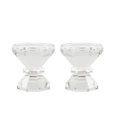 K9 Crystal Dual-use Candle Holder Set, Modern Faceted Glass Candlestick for Wedding Home Decor & Healing Gift,www.kongzeglobal.com,K9 Crystal Dual-use Candle Holder Set, Modern Faceted Glass Candlestick for Wedding Home Decor & Healing Gift-www.kongzeglobal.com