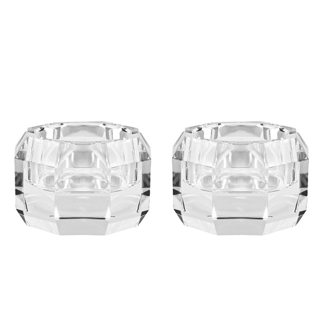K9 Crystal Faceted Tealight Candle Holder Set of 2, Clear Glass Votive Candlesticks for Wedding Home Decor & Healing Gift,www.kongzeglobal.com,K9 Crystal Faceted Tealight Candle Holder Set of 2, Clear Glass Votive Candlesticks for Wedding Home Decor & Healing Gift-www.kongzeglobal.com