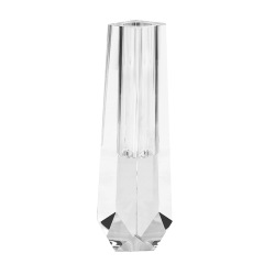 Slender Faceted K9 Crystal Flower Vase, Minimalist Clear Glass Vase for Wedding Living Room Table Decor & Premium Gift,www.kongzeglobal.com,Slender Faceted K9 Crystal Flower Vase, Minimalist Clear Glass Vase for Wedding Living Room Table Decor & Premium Gift-www.kongzeglobal.com