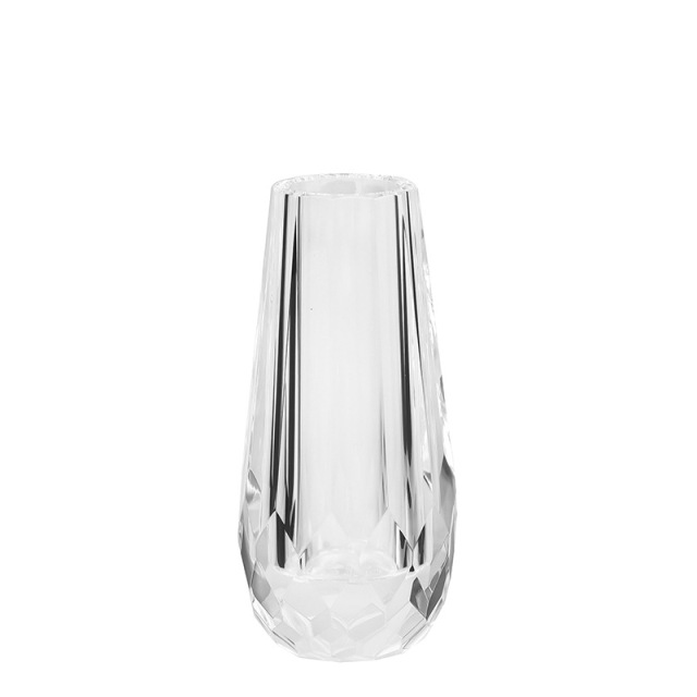 Taper Textured K9 Crystal Flower Vase, Clear Glass Minimalist Vase for Dried Fresh Flower Home Table Decor & Luxury Gift,www.kongzeglobal.com,Taper Textured K9 Crystal Flower Vase, Clear Glass Minimalist Vase for Dried Fresh Flower Home Table Decor & Luxury Gift-www.kongzeglobal.com