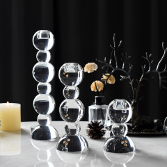 K9 Crystal Stacked Spherical Candle Holder - Modern Minimalist Home Decor,www.kongzeglobal.com,K9 Crystal Stacked Spherical Candle Holder - Modern Minimalist Home Decor-www.kongzeglobal.com