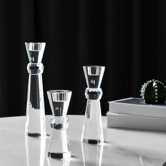 K9 Crystal Taper Candle Holder Set of 3, Retro Faceted Glass Candlesticks for Wedding Home Decor & Healing Gift,www.kongzeglobal.com,K9 Crystal Taper Candle Holder Set of 3, Retro Faceted Glass Candlesticks for Wedding Home Decor & Healing Gift-www.kongzeglobal.com