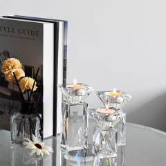 K9 Crystal Taper Candle Holder Set, Geometric Faceted Glass Candlesticks for Wedding Home Decor & Healing Gift CCH1956,www.kongzeglobal.com,K9 Crystal Taper Candle Holder Set, Geometric Faceted Glass Candlesticks for Wedding Home Decor & Healing Gift CCH1956-www.kongzeglobal.com