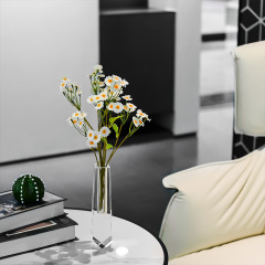 Slender Faceted K9 Crystal Flower Vase, Minimalist Clear Glass Vase for Wedding Living Room Table Decor & Premium Gift,www.kongzeglobal.com,Slender Faceted K9 Crystal Flower Vase, Minimalist Clear Glass Vase for Wedding Living Room Table Decor & Premium Gift-www.kongzeglobal.com
