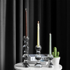 K9 Crystal Stacked Spherical Candle Holder - Modern Minimalist Home Decor,www.kongzeglobal.com,K9 Crystal Stacked Spherical Candle Holder - Modern Minimalist Home Decor-www.kongzeglobal.com