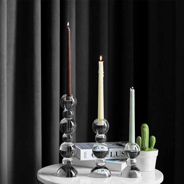 K9 Crystal Stacked Spherical Candle Holder - Modern Minimalist Home Decor,www.kongzeglobal.com,K9 Crystal Stacked Spherical Candle Holder - Modern Minimalist Home Decor-www.kongzeglobal.com
