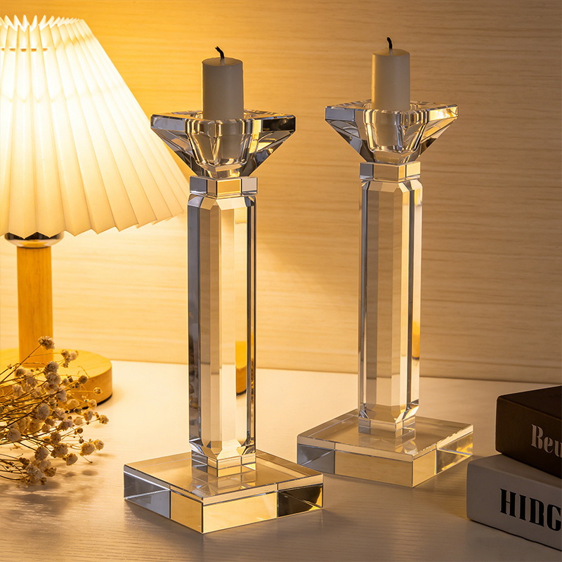 K9 Crystal Taper Candle Holder Set, Modern Elegant Crystal Candlestick for Wedding Home Table Decor, Healing Spiritual Light Decoration Gift,www.kongzeglobal.com,K9 Crystal Taper Candle Holder Set, Modern Elegant Crystal Candlestick for Wedding Home Table Decor, Healing Spiritual Light Decoration Gift-www.kongzeglobal.com