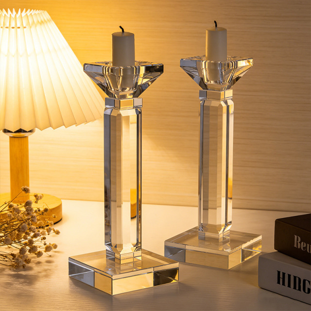 K9 Crystal Taper Candle Holder Set, Modern Elegant Crystal Candlestick for Wedding Home Table Decor, Healing Spiritual Light Decoration Gift,www.kongzeglobal.com,K9 Crystal Taper Candle Holder Set, Modern Elegant Crystal Candlestick for Wedding Home Table Decor, Healing Spiritual Light Decoration Gift-www.kongzeglobal.com