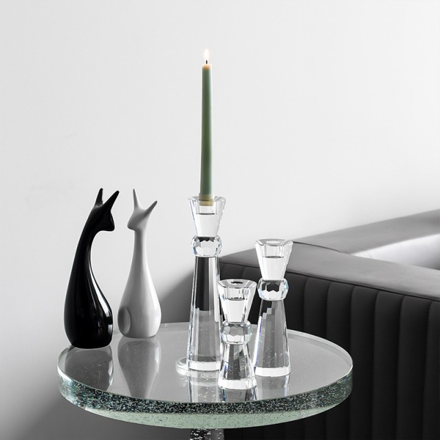 K9 Crystal Taper Candle Holder Set of 3, Retro Faceted Glass Candlesticks for Wedding Home Decor & Healing Gift,www.kongzeglobal.com,K9 Crystal Taper Candle Holder Set of 3, Retro Faceted Glass Candlesticks for Wedding Home Decor & Healing Gift-www.kongzeglobal.com