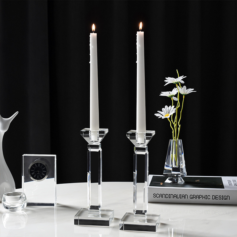 K9 Crystal Taper Candle Holder Set, Modern Elegant Crystal Candlestick for Wedding Home Table Decor, Healing Spiritual Light Decoration Gift,www.kongzeglobal.com,K9 Crystal Taper Candle Holder Set, Modern Elegant Crystal Candlestick for Wedding Home Table Decor, Healing Spiritual Light Decoration Gift-www.kongzeglobal.com