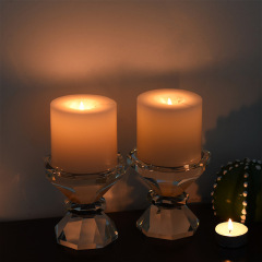 K9 Crystal Dual-use Candle Holder Set, Modern Faceted Glass Candlestick for Wedding Home Decor & Healing Gift,www.kongzeglobal.com,K9 Crystal Dual-use Candle Holder Set, Modern Faceted Glass Candlestick for Wedding Home Decor & Healing Gift-www.kongzeglobal.com
