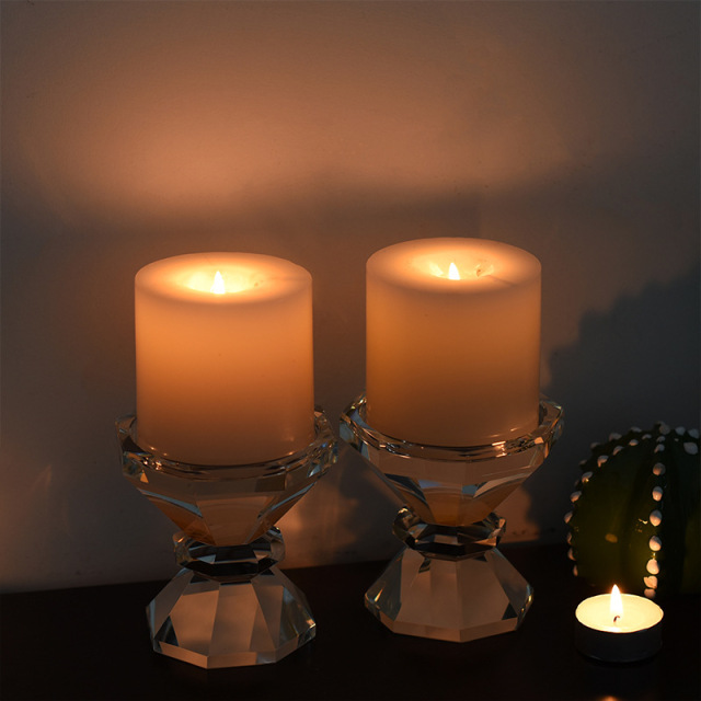 K9 Crystal Dual-use Candle Holder Set, Modern Faceted Glass Candlestick for Wedding Home Decor & Healing Gift,www.kongzeglobal.com,K9 Crystal Dual-use Candle Holder Set, Modern Faceted Glass Candlestick for Wedding Home Decor & Healing Gift-www.kongzeglobal.com