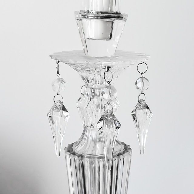 K9 Crystal Palace Style Taper Candle Holder, Tall Ornate Glass Candlestick for Wedding Home Decor & Healing Gift,www.kongzeglobal.com,K9 Crystal Palace Style Taper Candle Holder, Tall Ornate Glass Candlestick for Wedding Home Decor & Healing Gift-www.kongzeglobal.com